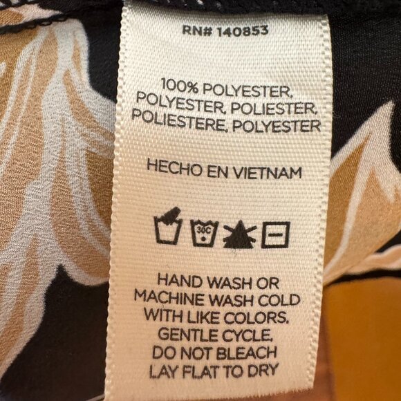 Maison Du Soir Black & Beige Floral Kimono Robe | Size S/M - Picture 7 of 7